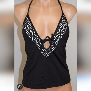 Kenneth Cole New York Black and White One Piece Swimsuit